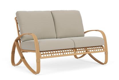 Lloyd Flanders - Riviera Loveseat In Camel Finish With Callen Driftwood Fabric - 2780501522023 view 1