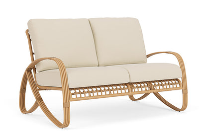 Lloyd Flanders - Riviera Loveseat In Camel Finish With Callen Pearl Fabric - 2780501522021 view 1