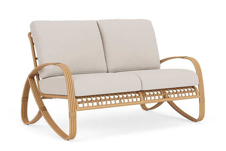 Lloyd Flanders - Riviera Loveseat In Camel Finish With Canvas Canvas Fabric - 278050152319 view 1