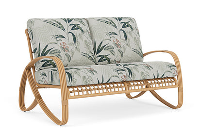 Lloyd Flanders - Riviera Loveseat In Camel Finish With Delicate Botanical Sage Fabric - 2780501522075 view 1