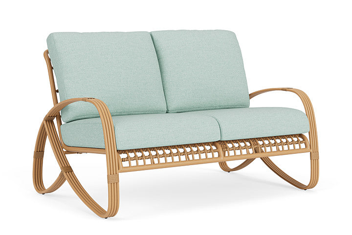 Lloyd Flanders - Riviera Loveseat In Camel Finish With Demo Mist Fabric - 278050152066 view 1