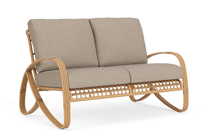 Lloyd Flanders - Riviera Loveseat In Camel Finish With Demo Oatmeal Fabric - 278050152080 view 1