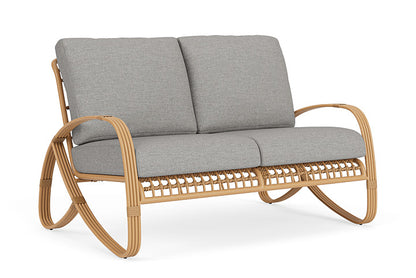 Lloyd Flanders - Riviera Loveseat In Camel Finish With Demo Stone Fabric - 278050152095 view 1