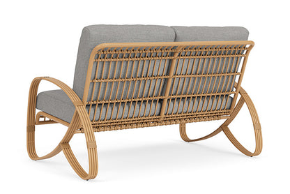 Lloyd Flanders - Riviera Loveseat In Camel Finish With Demo Stone Fabric - 278050152095 view 2
