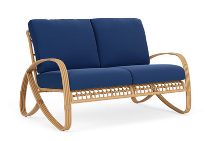 Lloyd Flanders - Riviera Loveseat In Camel Finish With Flagship Lapis Fabric - 2780501521813 view 1