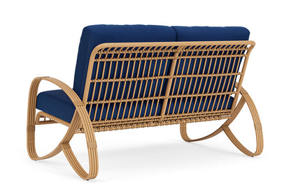 Lloyd Flanders - Riviera Loveseat In Camel Finish With Flagship Lapis Fabric - 2780501521813 view 2