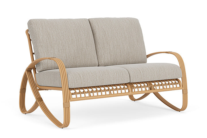 Lloyd Flanders - Riviera Loveseat In Camel Finish With Friendly Flax Fabric - 2780501522026 view 1