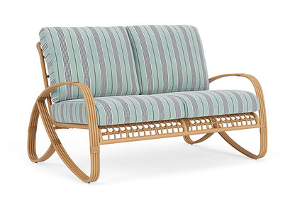 Lloyd Flanders - Riviera Loveseat In Camel Finish With Hansen Seaglass Fabric - 2780501521926 view 1