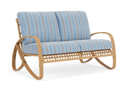 Lloyd Flanders - Riviera Loveseat In Camel Finish With Hansen Sky Fabric - 278050152064 view 1