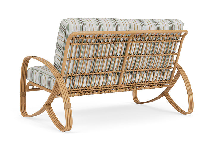 Lloyd Flanders - Riviera Loveseat In Camel Finish With Jansen Eucalyptus Fabric - 2780501522061 view 2