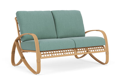 Lloyd Flanders - Riviera Loveseat In Camel Finish With Loveboat Mint Fabric - 2780501522010 view 1