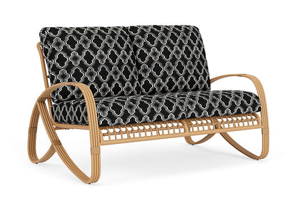 Lloyd Flanders - Riviera Loveseat In Camel Finish With Luna Onyx Fabric - 2780501522071 view 1