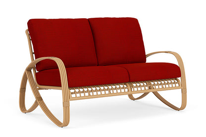 Lloyd Flanders - Riviera Loveseat In Camel Finish With Partyline Lollipop Fabric - 2780501522054 view 1
