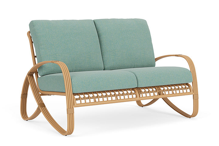 Lloyd Flanders - Riviera Loveseat In Camel Finish With Pavian Pool Fabric - 2780501522045 view 1