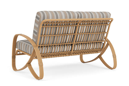 Lloyd Flanders - Riviera Loveseat In Camel Finish With Purveyor Pewter Fabric - 278050152146 view 2