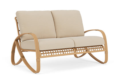 Lloyd Flanders - Riviera Loveseat In Camel Finish With Raindrop Almond Fabric - 2780501522055 view 1