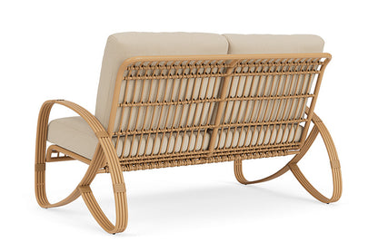 Lloyd Flanders - Riviera Loveseat In Camel Finish With Raindrop Almond Fabric - 2780501522055 view 2