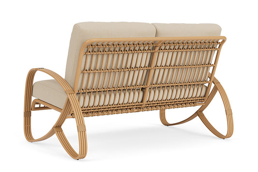 Lloyd Flanders - Riviera Loveseat In Camel Finish With Raindrop Almond Fabric - 2780501522055 view 2