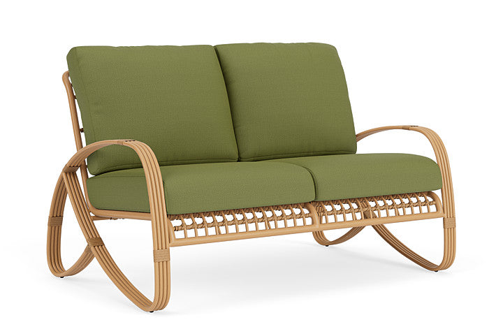 Lloyd Flanders - Riviera Loveseat In Camel Finish With Reflections Grass Fabric - 2780501522051 view 1