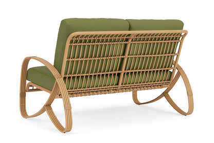 Lloyd Flanders - Riviera Loveseat In Camel Finish With Reflections Grass Fabric - 2780501522051 view 2