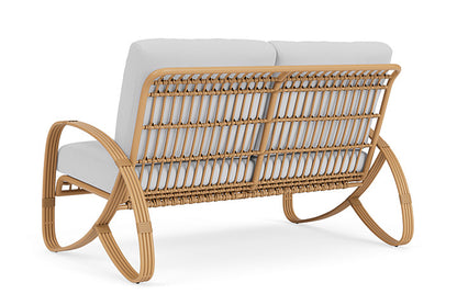 Lloyd Flanders - Riviera Loveseat In Camel Finish With Reflections Ice Fabric - 2780501522052 view 2