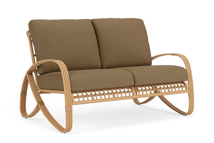 Lloyd Flanders - Riviera Loveseat In Camel Finish With Reflections Straw Fabric - 2780501522053 view 1