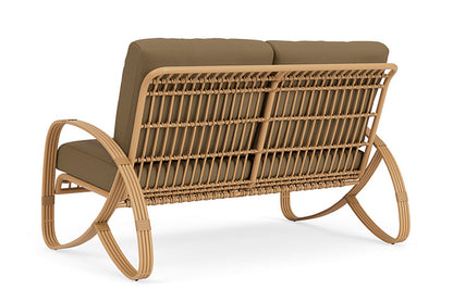 Lloyd Flanders - Riviera Loveseat In Camel Finish With Reflections Straw Fabric - 2780501522053 view 2
