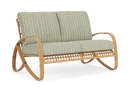 Lloyd Flanders - Riviera Loveseat In Camel Finish With Romulo Laurel Fabric - 2780501522049 view 1