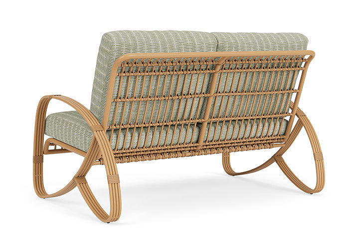 Lloyd Flanders - Riviera Loveseat In Camel Finish With Romulo Laurel Fabric - 2780501522049 view 2