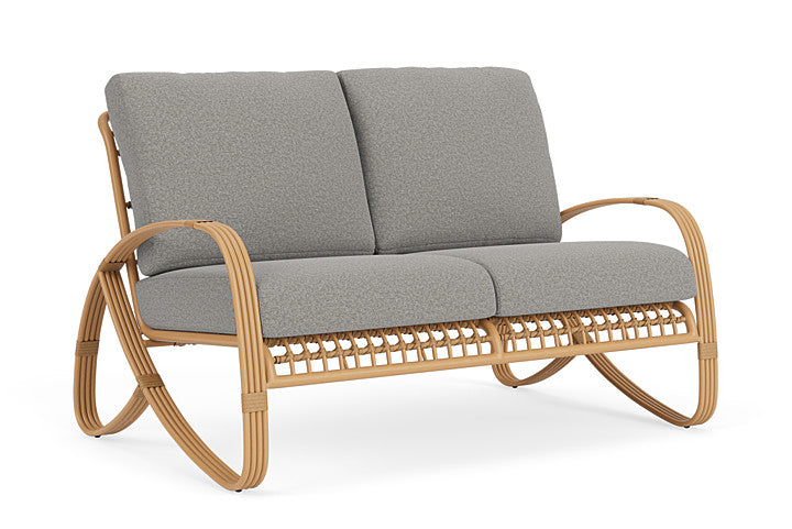 Lloyd Flanders - Riviera Loveseat In Camel Finish With Rumba Nickel Fabric - 2780501522011 view 1