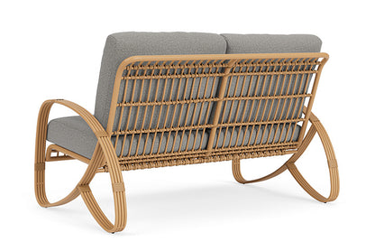 Lloyd Flanders - Riviera Loveseat In Camel Finish With Rumba Nickel Fabric - 2780501522011 view 2