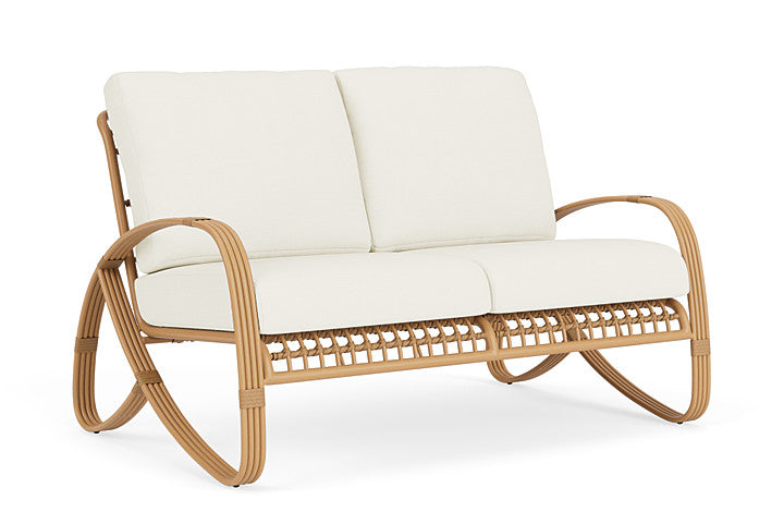 Lloyd Flanders - Riviera Loveseat In Camel Finish With Sailcloth Salt Fabric - 278050152890 view 1