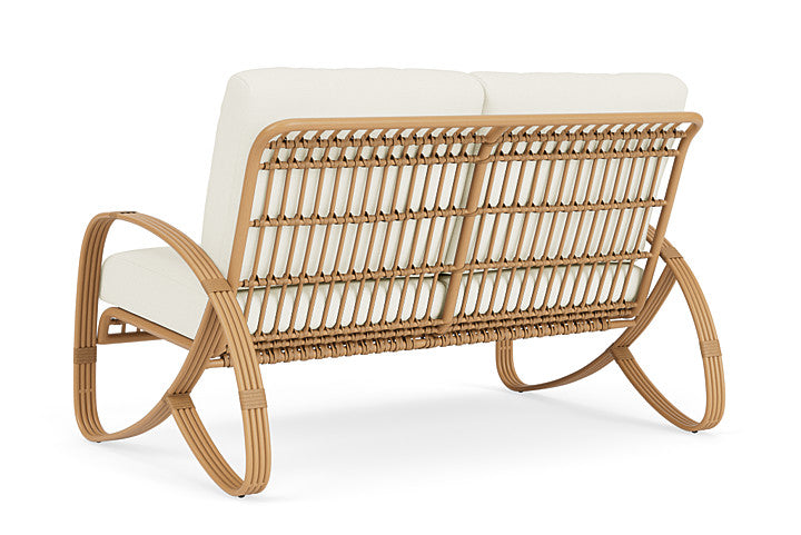Lloyd Flanders - Riviera Loveseat In Camel Finish With Sailcloth Salt Fabric - 278050152890 view 2