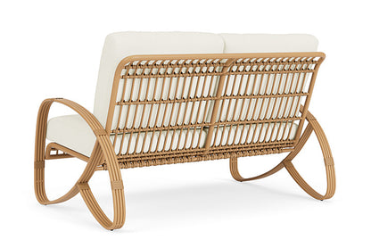 Lloyd Flanders - Riviera Loveseat In Camel Finish With Sailcloth Salt Fabric - 278050152890 view 2
