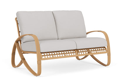 Lloyd Flanders - Riviera Loveseat In Camel Finish With Sailcloth Seagull Fabric - 278050152W61 view 1
