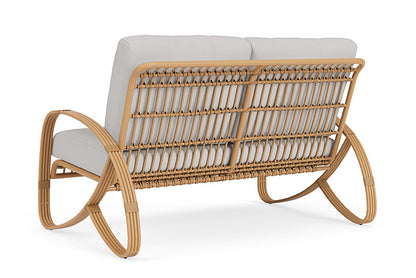 Lloyd Flanders - Riviera Loveseat In Camel Finish With Sailcloth Seagull Fabric - 278050152W61 view 2