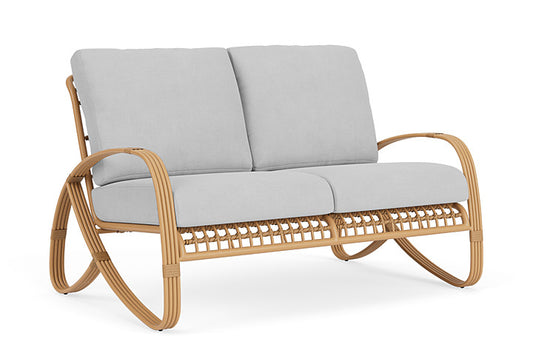 Lloyd Flanders - Riviera Loveseat In Camel Finish With Sandberg Dove Fabric - 2780501522022 view 1