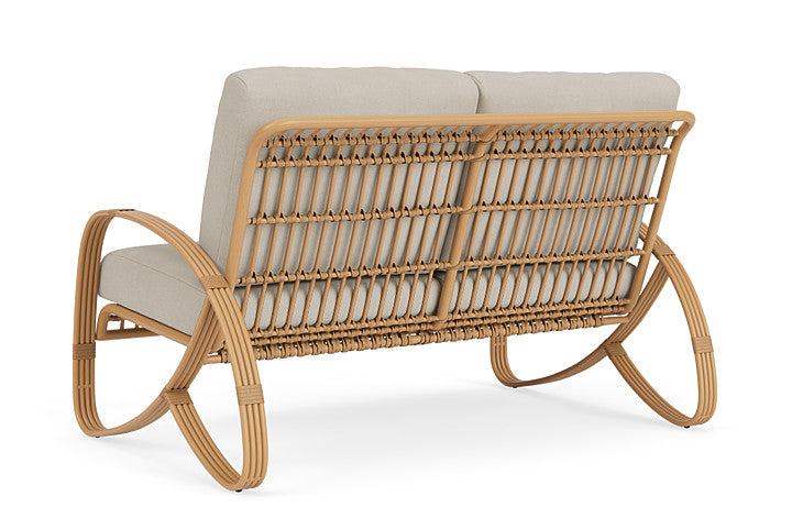 Lloyd Flanders - Riviera Loveseat In Camel Finish With Sandberg Flax Fabric - 2780501522027 view 2