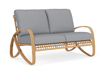Lloyd Flanders - Riviera Loveseat In Camel Finish With Sandberg Pewter Fabric - 2780501522029 view 1
