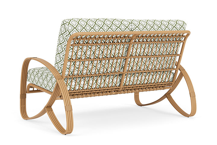 Lloyd Flanders - Riviera Loveseat In Camel Finish With Savannah Green Fabric - 2780501522064 view 2