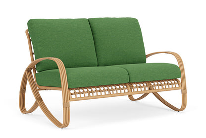 Lloyd Flanders - Riviera Loveseat In Camel Finish With Seadog Botanical Fabric - 2780501522066 view 1