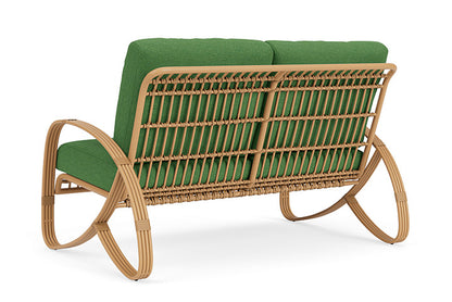 Lloyd Flanders - Riviera Loveseat In Camel Finish With Seadog Botanical Fabric - 2780501522066 view 2