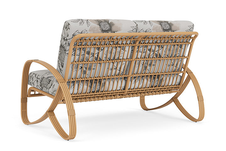 Lloyd Flanders - Riviera Loveseat In Camel Finish With Serena Floral Dove Fabric - 2780501522077 view 2