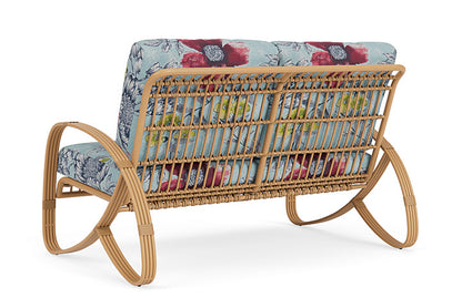 Lloyd Flanders - Riviera Loveseat In Camel Finish With Serena Floral Meadow Fabric - 2780501522079 view 2