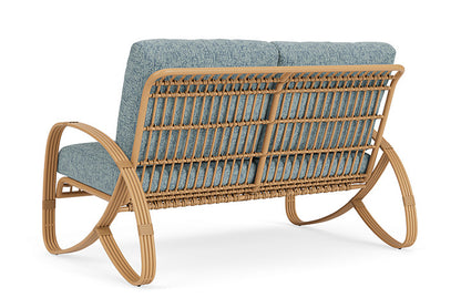Lloyd Flanders - Riviera Loveseat In Camel Finish With Serene Ocean Fabric - 2780501522032 view 2