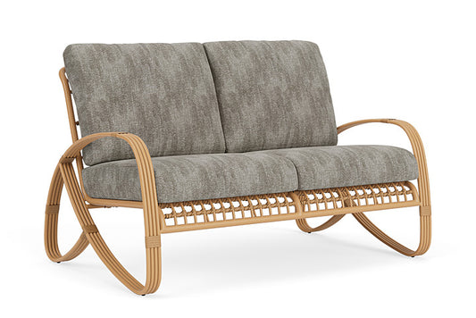 Lloyd Flanders - Riviera Loveseat In Camel Finish With Surface Slate Fabric - 2780501522056 view 1