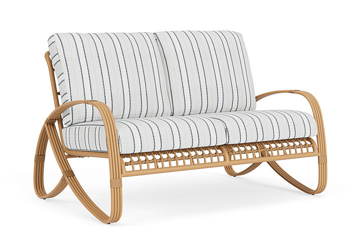 Lloyd Flanders - Riviera Loveseat In Camel Finish With Tamer Fog Fabric - 2780501522037 view 1