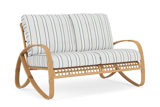 Lloyd Flanders - Riviera Loveseat In Camel Finish With Tamer Fog Fabric - 2780501522037 view 1