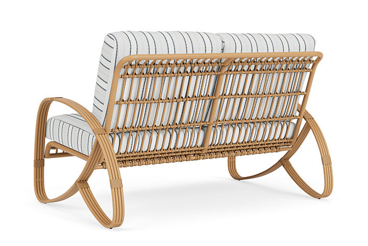 Lloyd Flanders - Riviera Loveseat In Camel Finish With Tamer Fog Fabric - 2780501522037 view 2