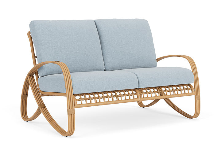 Lloyd Flanders - Riviera Loveseat In Camel Finish With Unearth Dew Fabric - 2780501522084 view 1